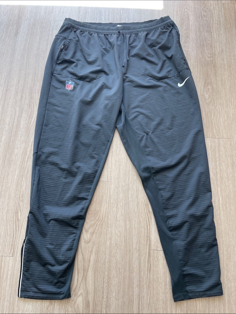 Nike Black Performance Track Pants with White Swoosh